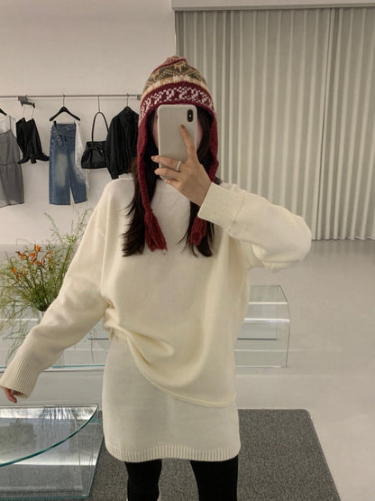 // 慵懶免配搭毛衣+短裙套裝