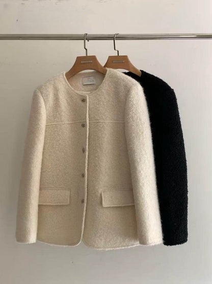 // 65%羊毛法式高級感小香風外套