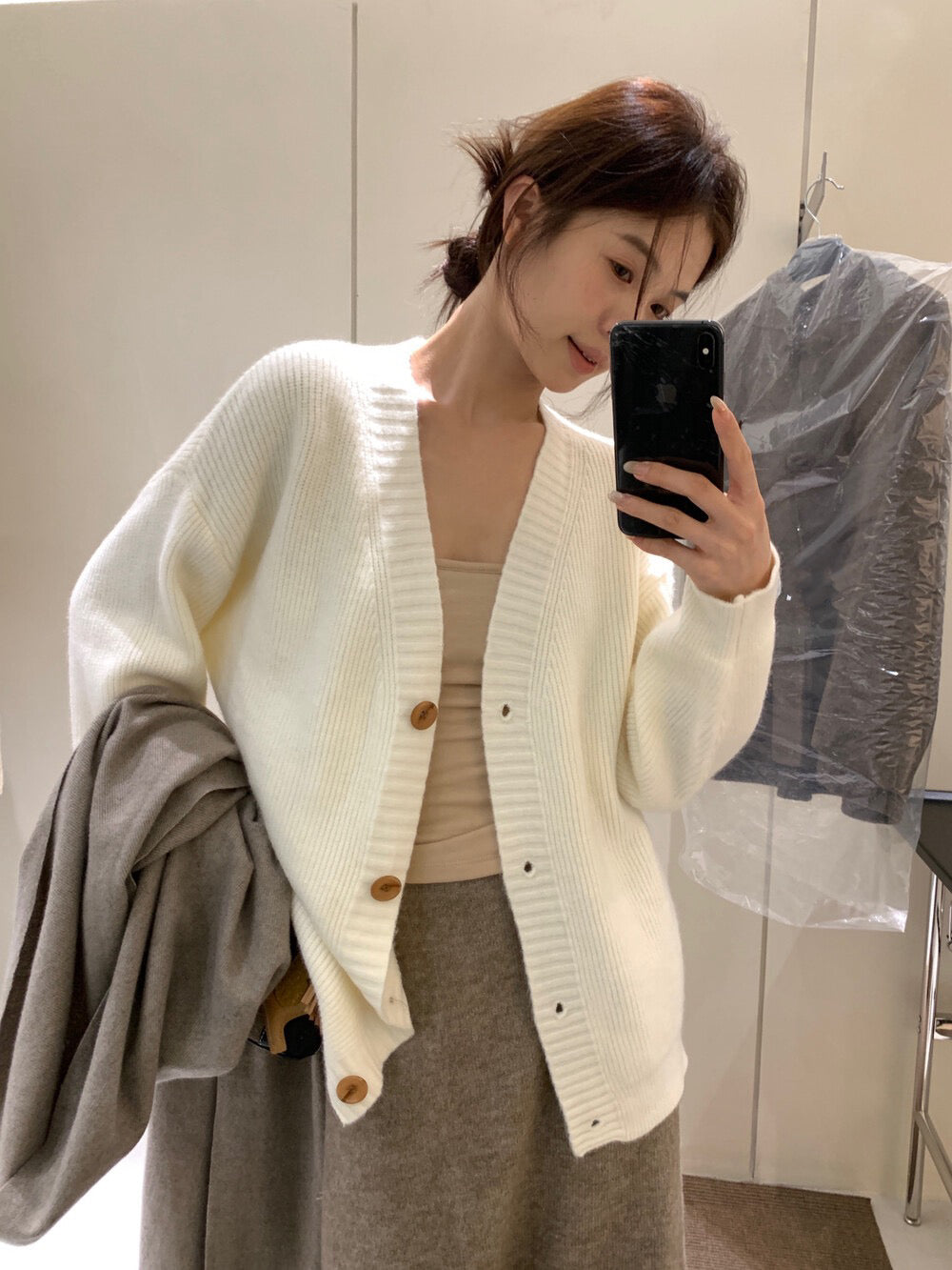 // 慵懶風V領寬鬆款CD