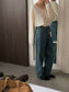 // premium denim全長loose fit牛仔褲