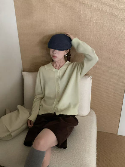 // 全羊毛精緻鈎花圓翻領NT