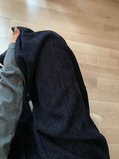 // 壓褶超遮肉橡筋腰連褲帶休閒褲