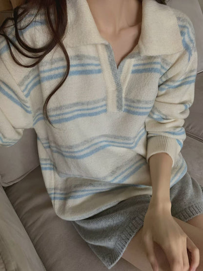 // 超韓小V翻領拼間NT