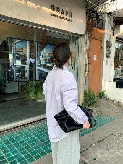 💜 特別口袋設計低飽和度恤衫