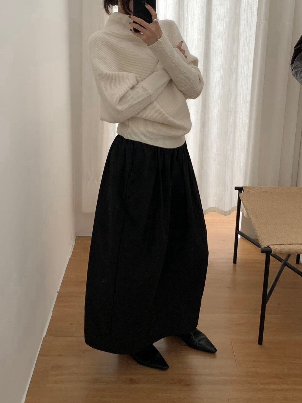 // 堆堆領慵懶感蝙蝠袖NT