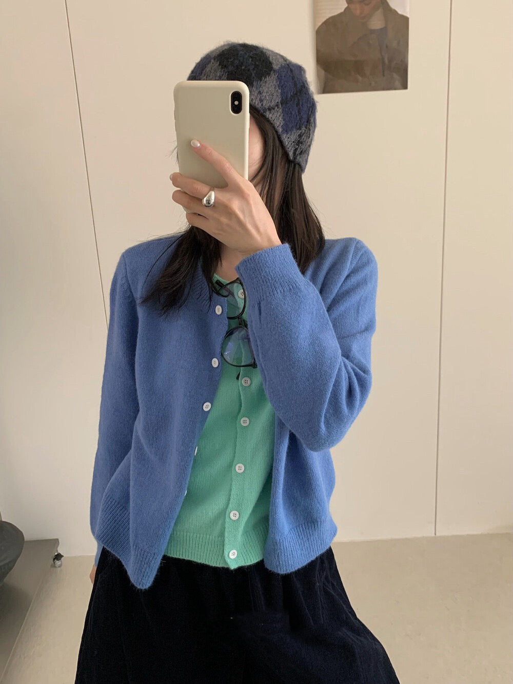 // 檔口爆款軟糯撞色假兩件CD