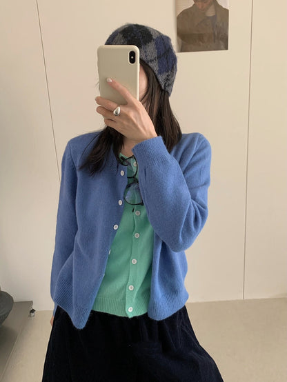 // 檔口爆款軟糯撞色假兩件CD