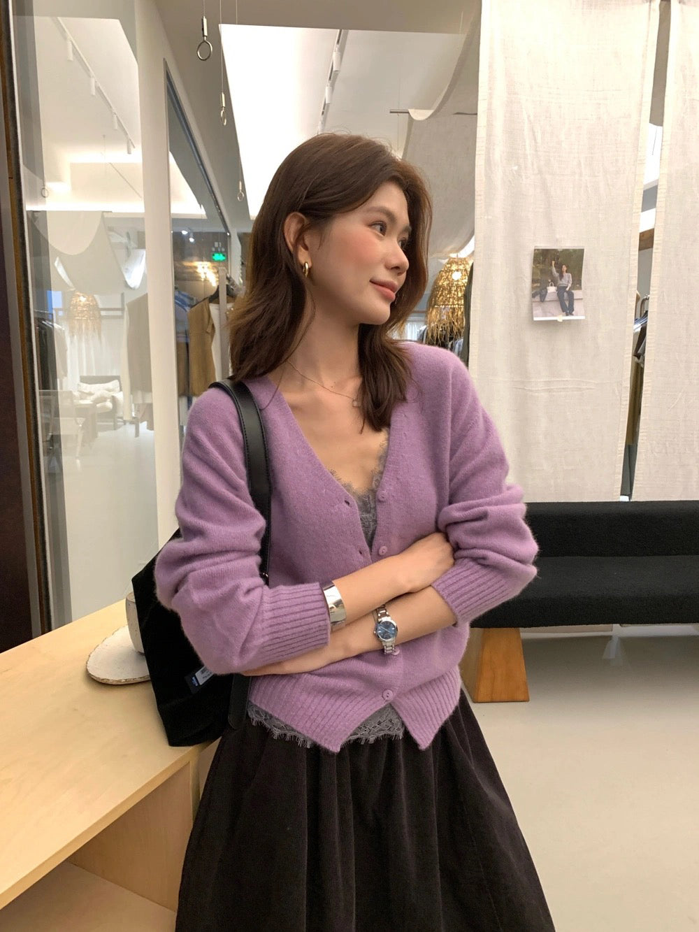 C36 / 必入顏色超美V領羊毛外套(100%羊毛)