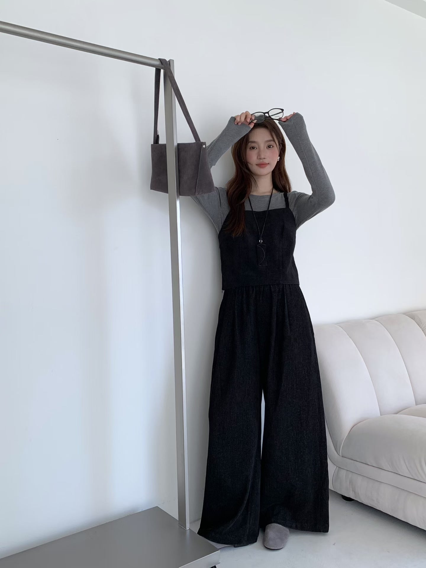 // 性價比極高吊帶+打底+全長褲三件套