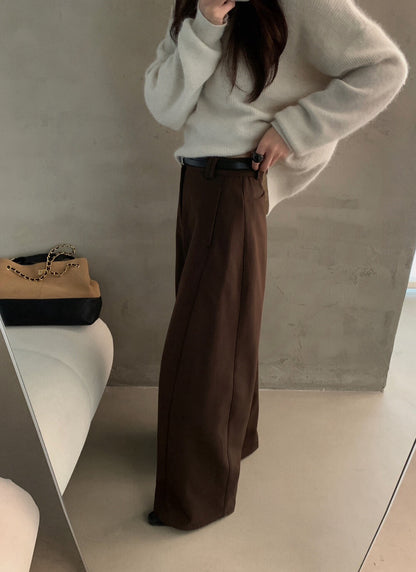 // 今季必入質感加絨彎刀褲(連腰帶)