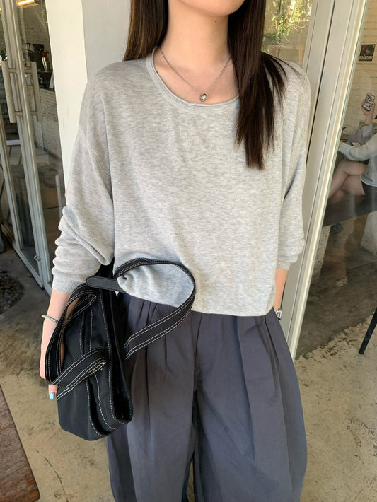 🐑 5%羊毛混紋慵懶感長袖針織