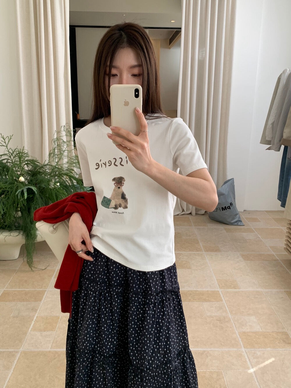 🐕 可愛眼鏡小狗印花TEE