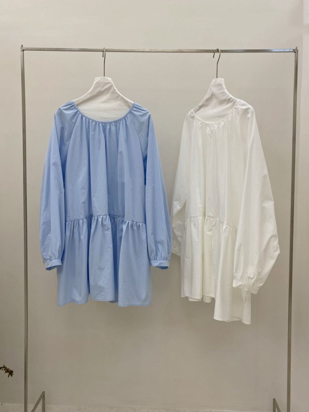 // 圓領落肩法式疊穿必入OPS