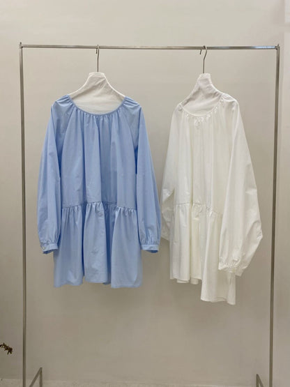 // 圓領落肩法式疊穿必入OPS