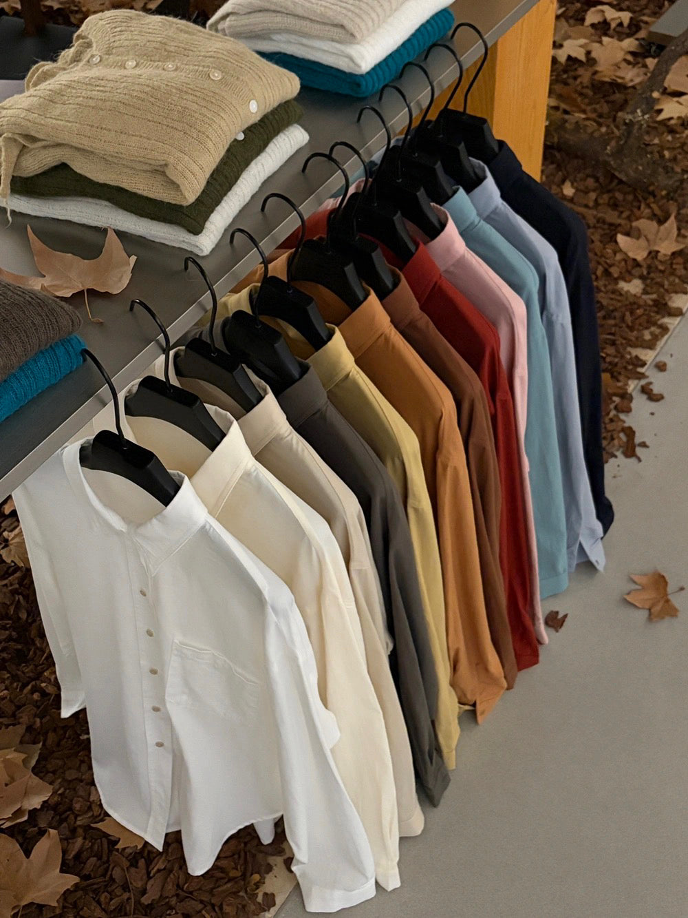 B58 / 12色基礎百搭口袋慵懶風恤衫