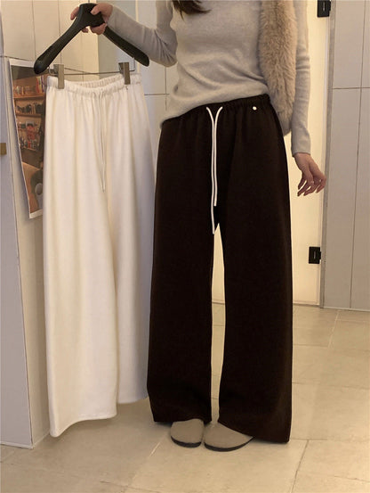 // 大彈性親膚加絨休閒褲