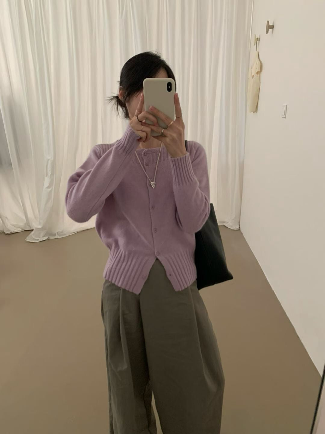 // 粗織紋邊特別領口CD