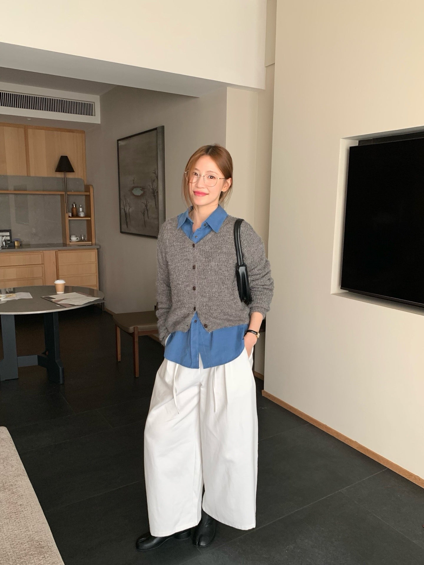 // 復古肌理感鏤空12%wool CD