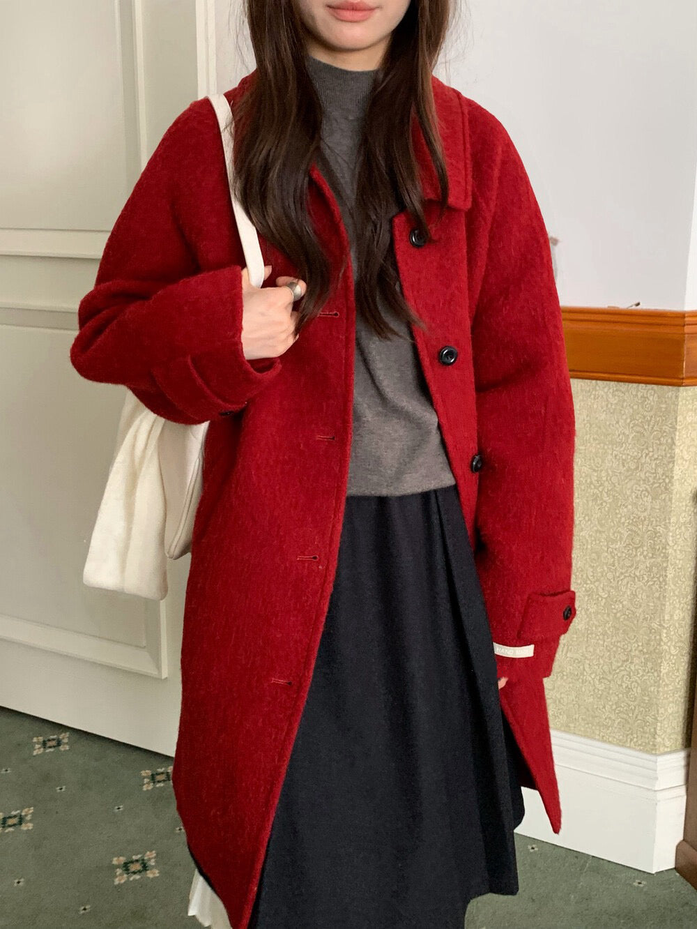 // 極高質20%alpaca+80%fine wool手工羊駝絨外套