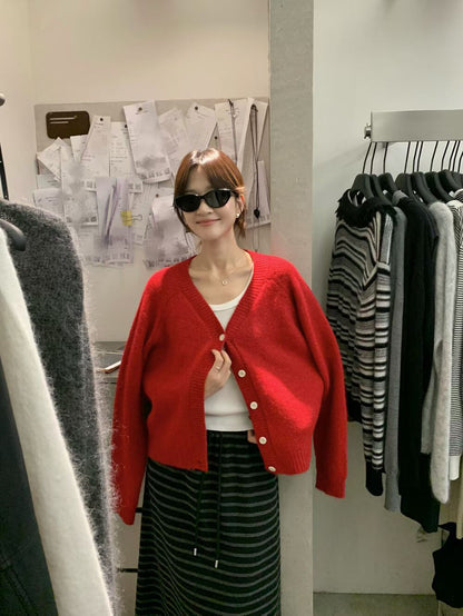 // 8%Wool慵懶感直坑紋邊CD