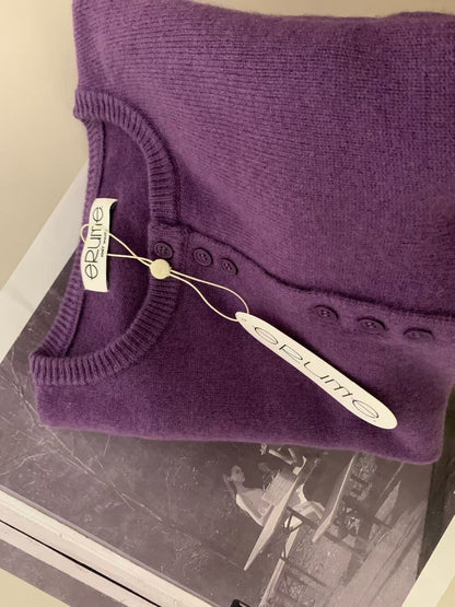 // 設計感特別鈕扣設計100%wool靚色CD