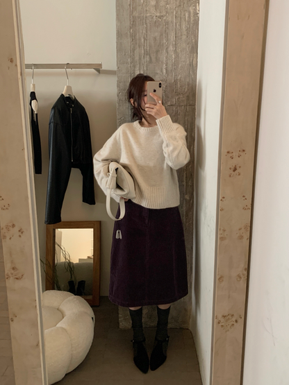 // raccoon35%圓領多色毛衣