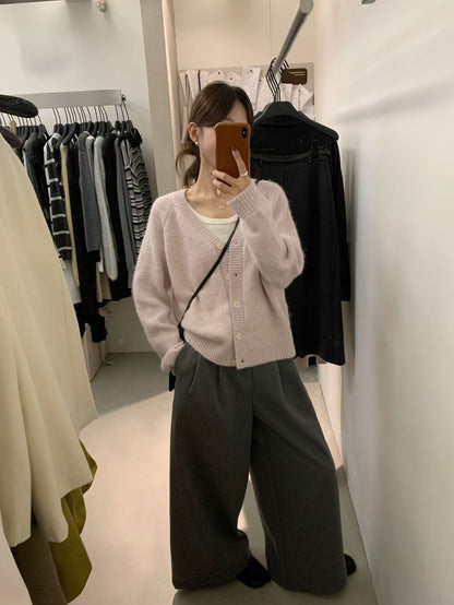 // 8%Wool慵懶感直坑紋邊CD