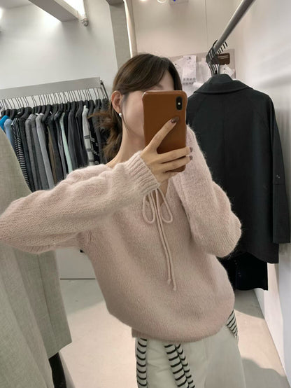 // 15%羊毛綁帶領bling bling毛衣