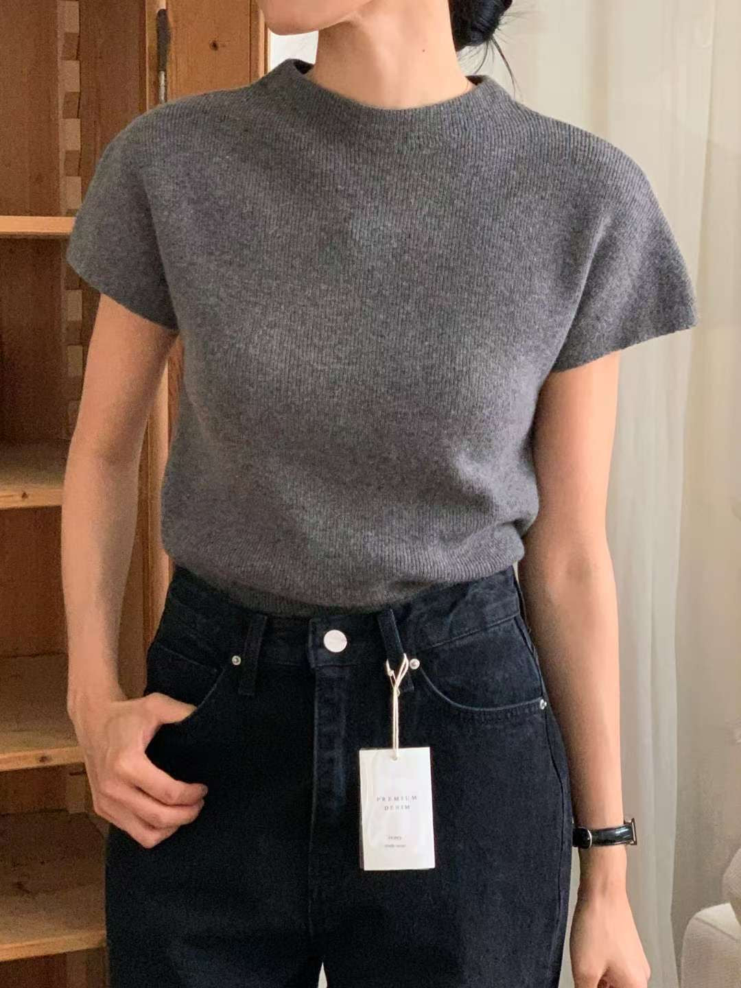 // premium fine wool連腰繩半領NT