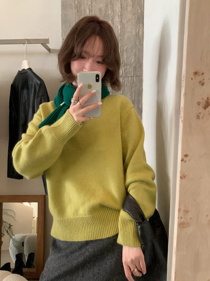 // 10%angora半領16色套頭NT