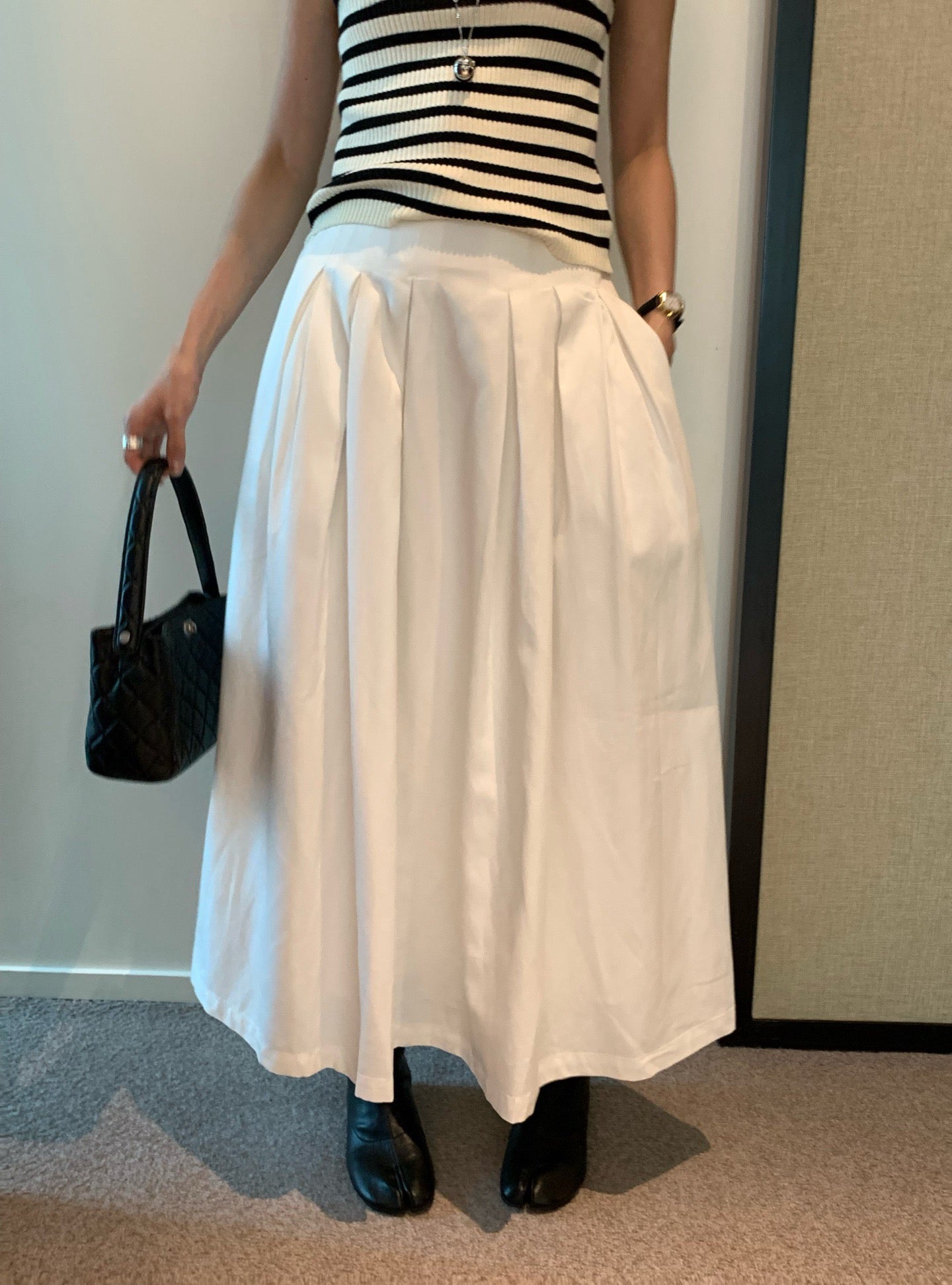 // lyocell壓褶遮肉休閒感SK