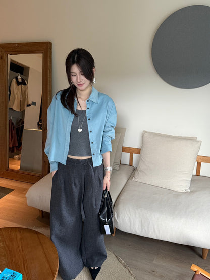 // 高級感真絲絲絨短款SH