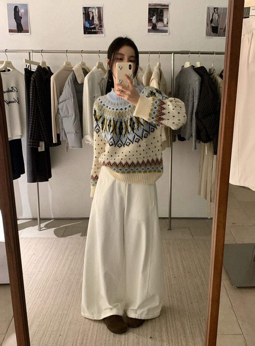 // 15%羊毛復古北歐patterns毛衣