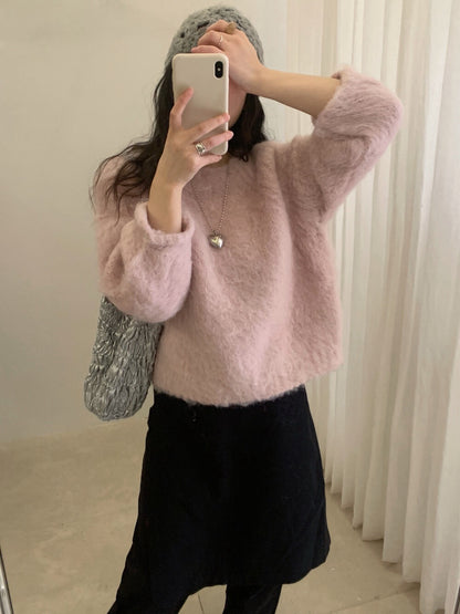 // 溫柔拉毛軟糯感毛衣