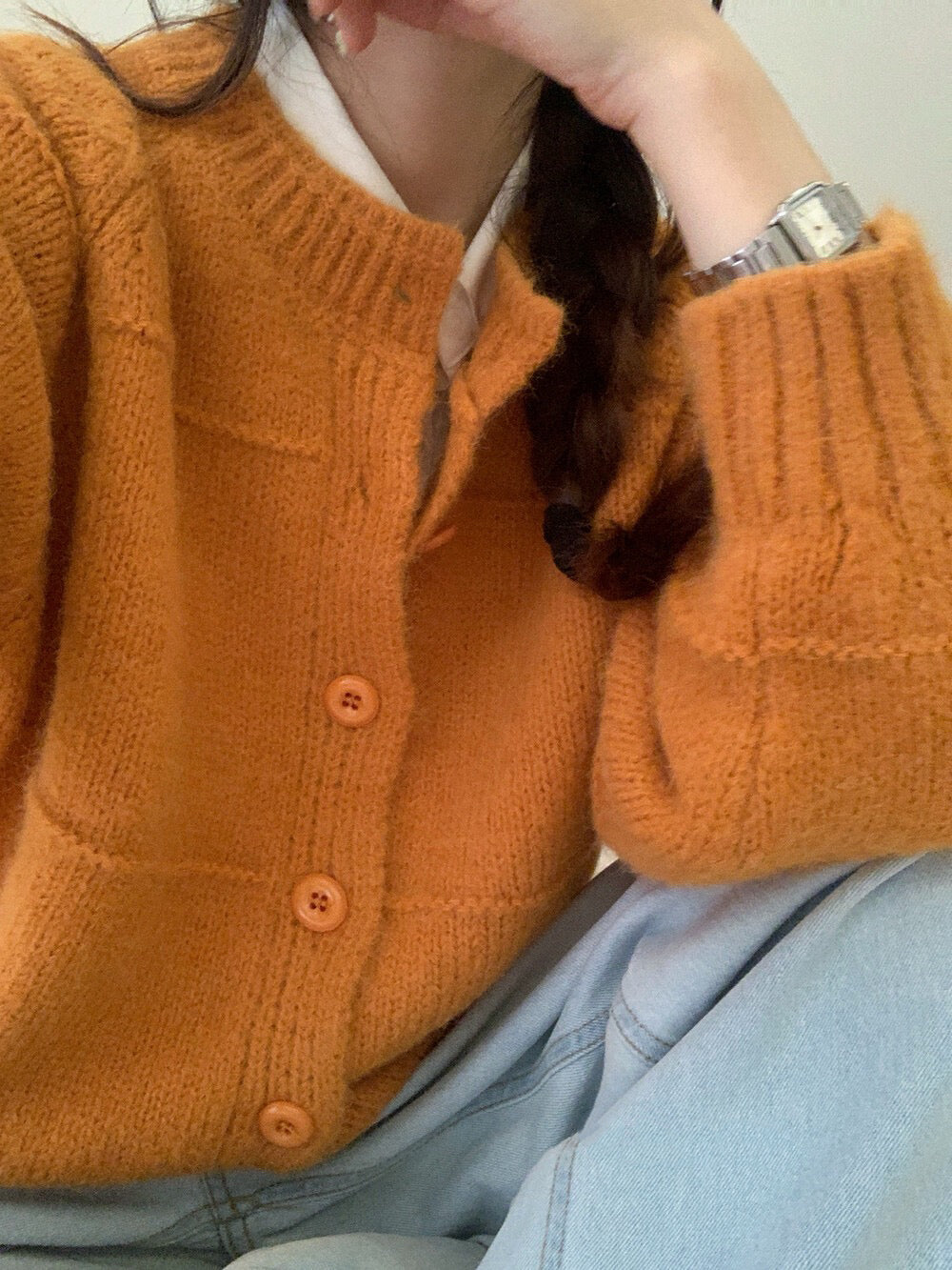 // 立體線條高飽和顏色織紋圓領CD