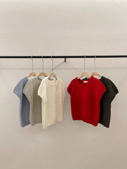 // 可疊穿粗織紋邊落肩短袖NT