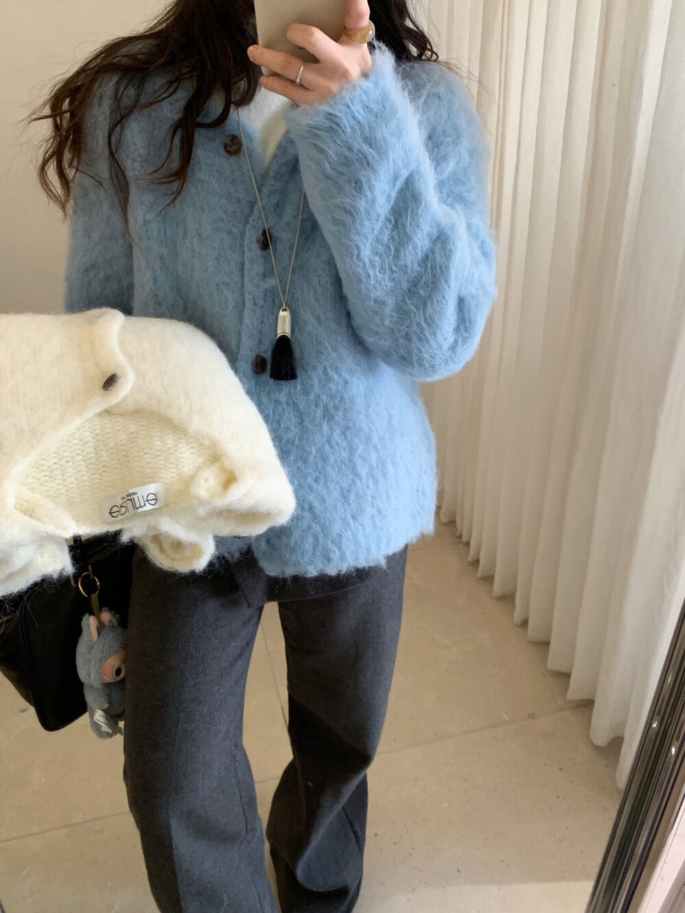 // 拉絨插肩保暖CD