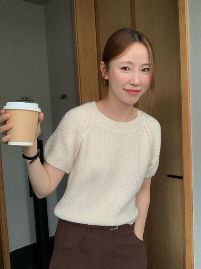 (部分現貨) // 簡約插肩圓領短袖NT