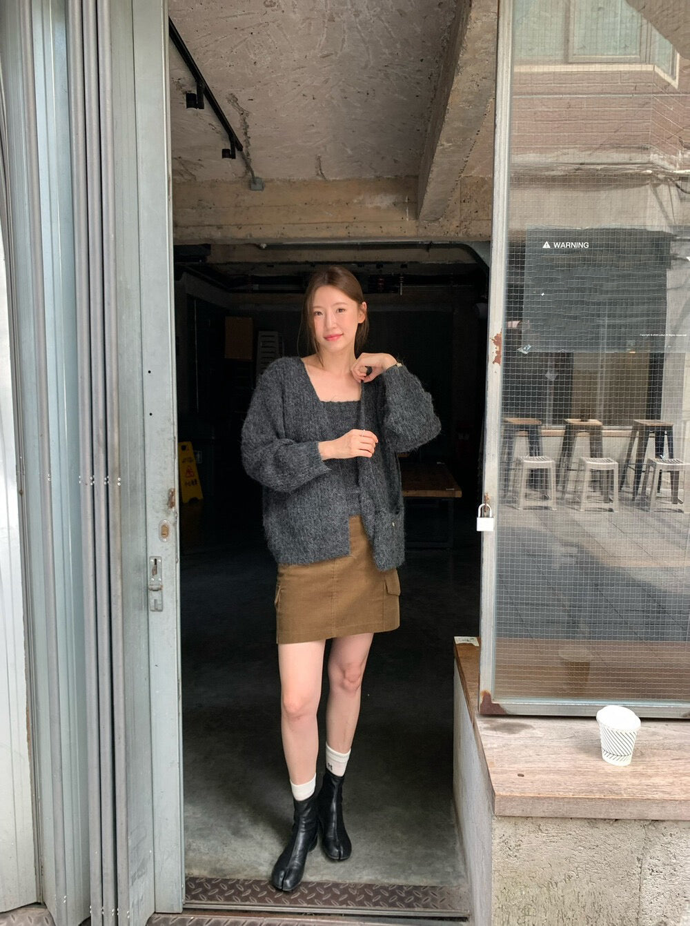 // 超soft羊毛混紡吊帶+外套+袋仔三件套