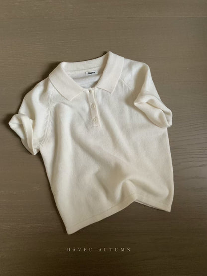 // 秋季薄羊毛翻領polo NT