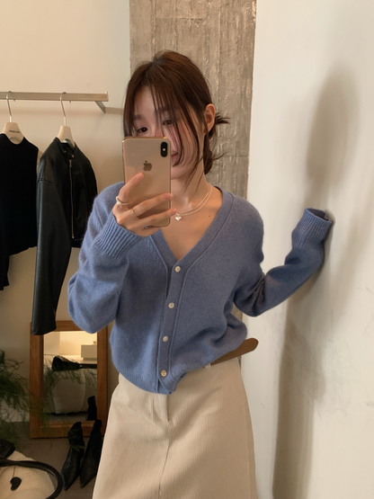 // 超soft兔絨V領CD