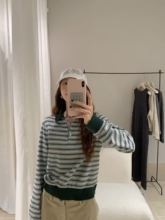 // 100%棉質拼間polo TEE