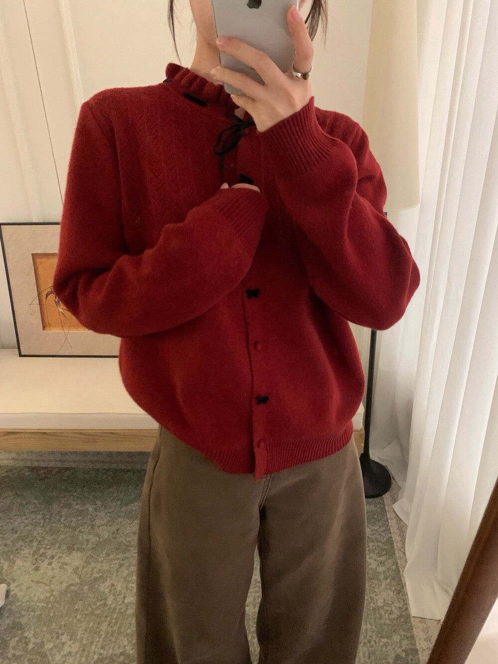 // 絲絨綁帶蝴蝶結鈕扣鈎花NT