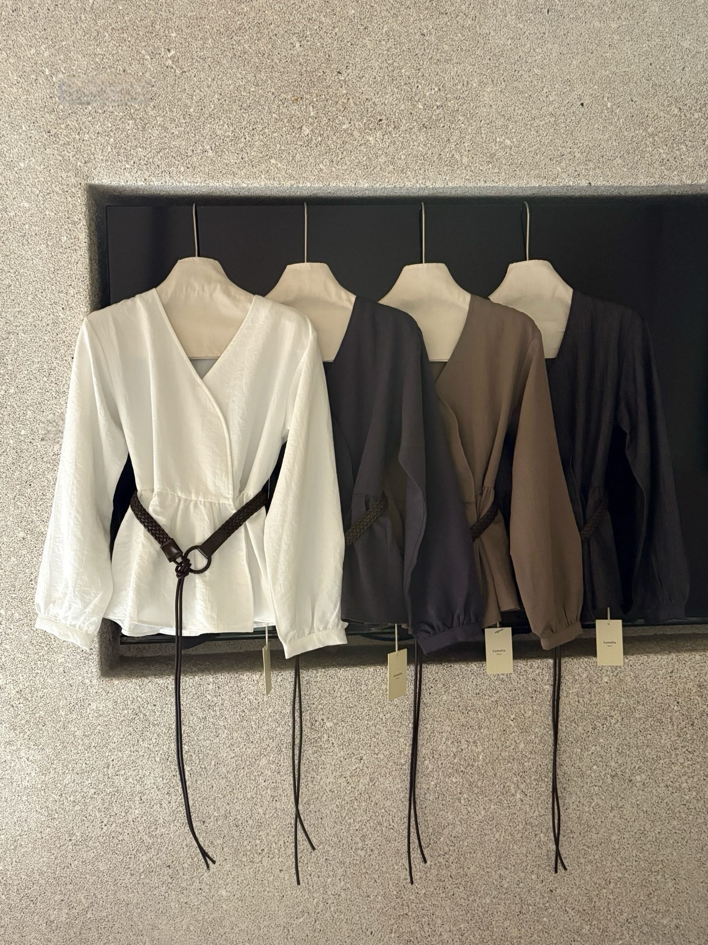 // 連腰帶法式氣質一件式BL