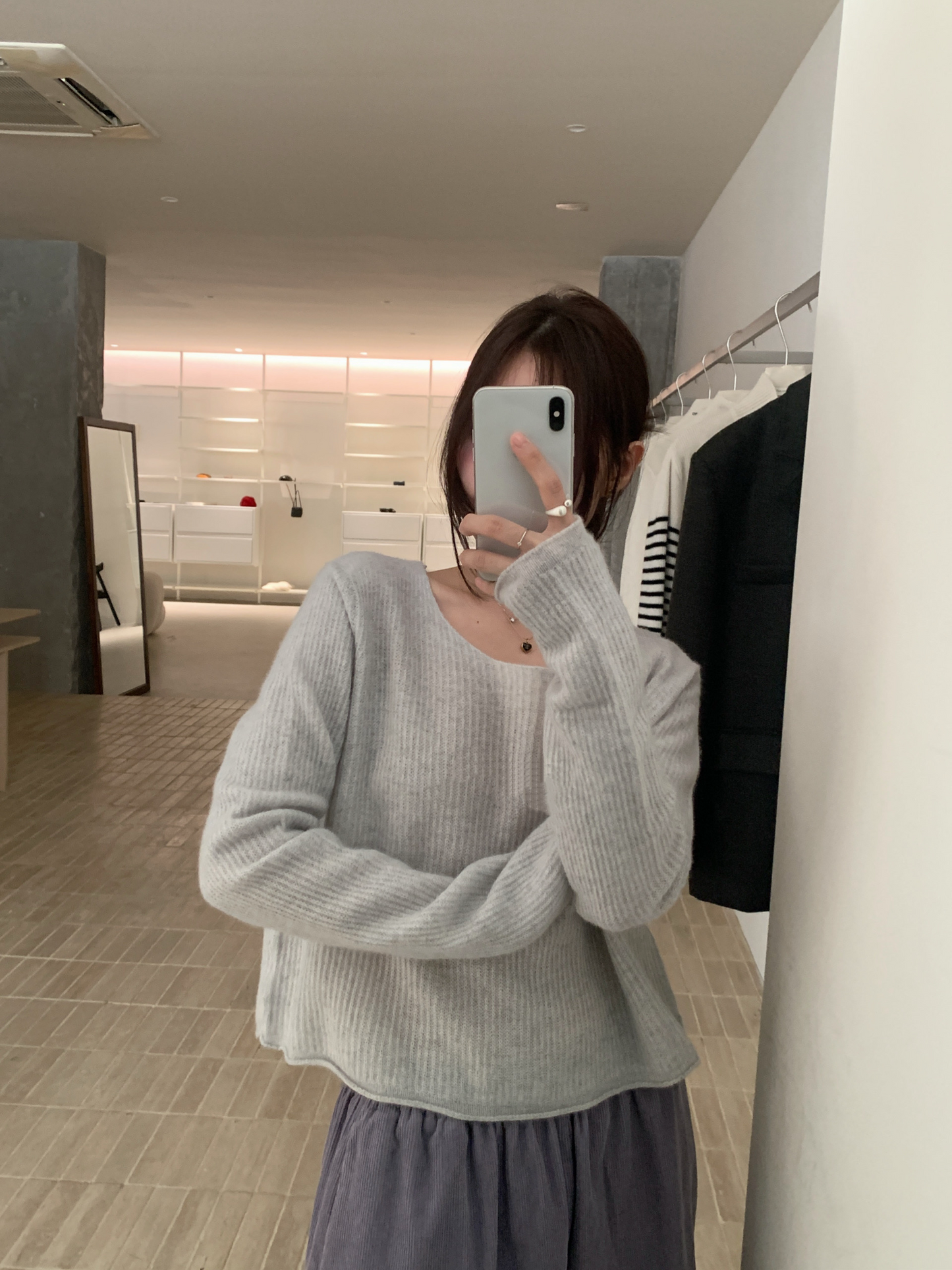 // 卷卷邊直坑紋14色短款NT