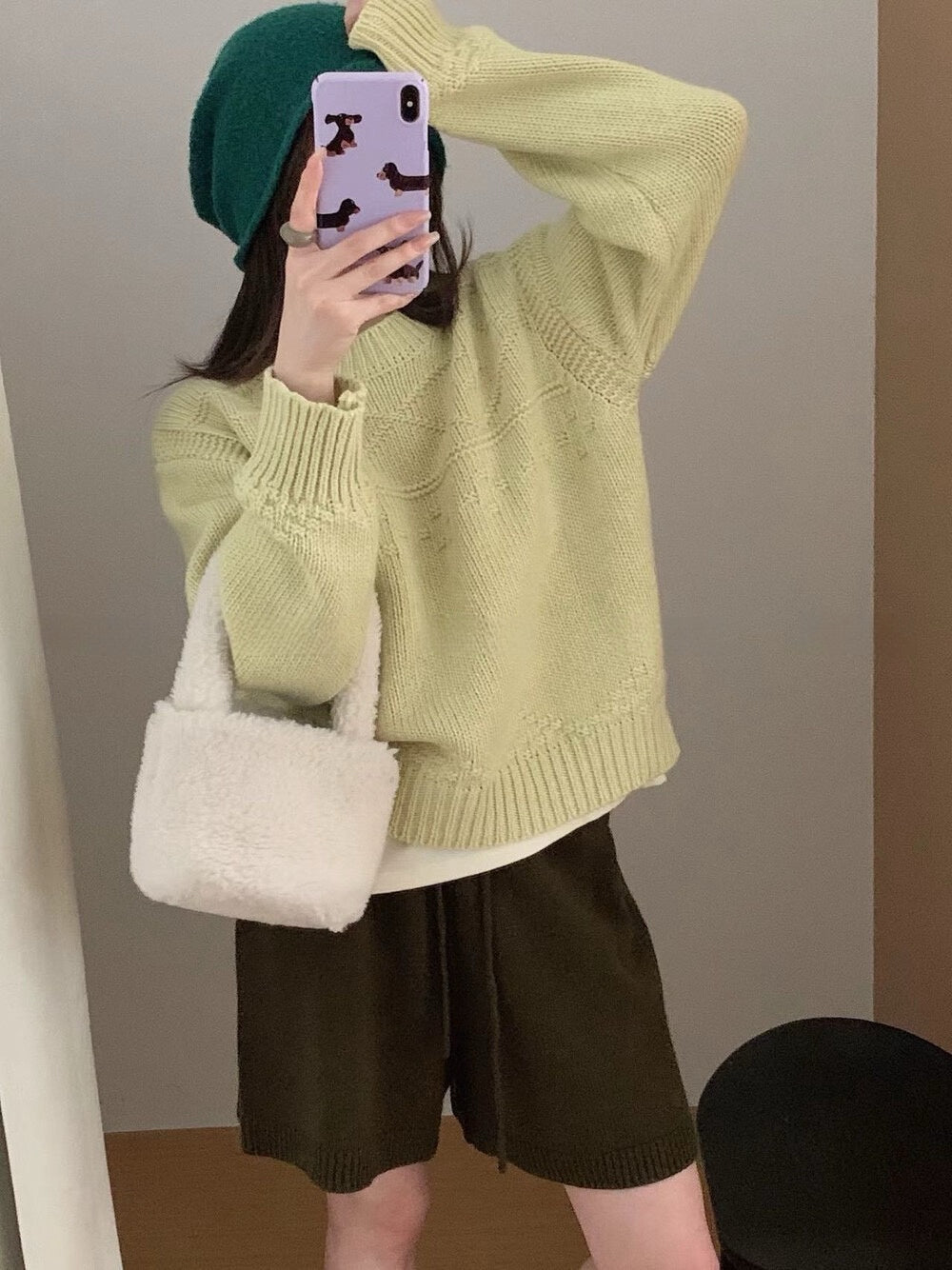 // 菱格織紋高級感圓領NT