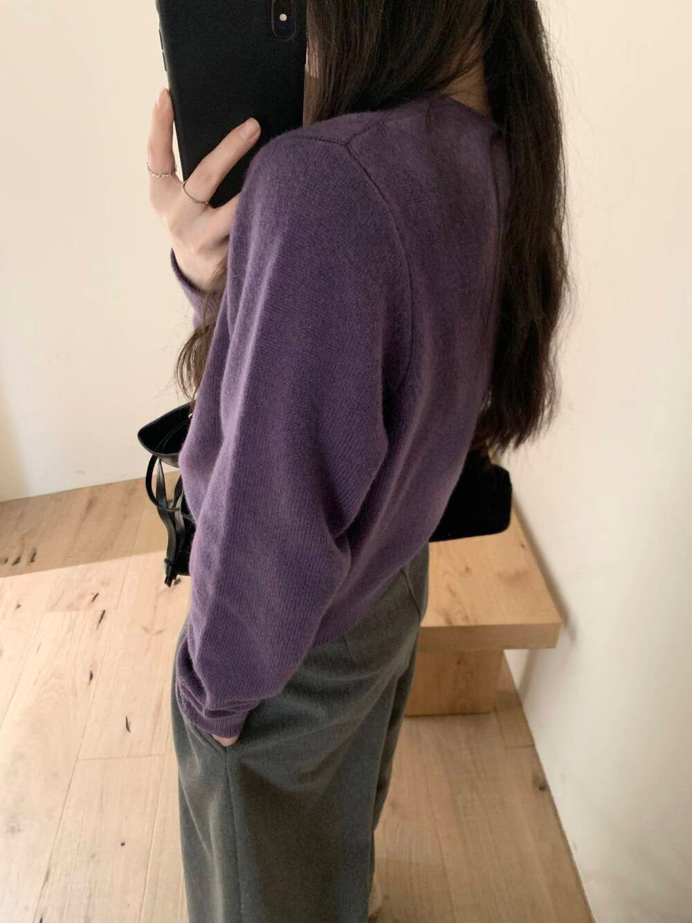 // 100%羊毛軟糯高質交叉鈕扣NT