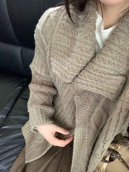 // 復古慵懶麻花紋翻領CD