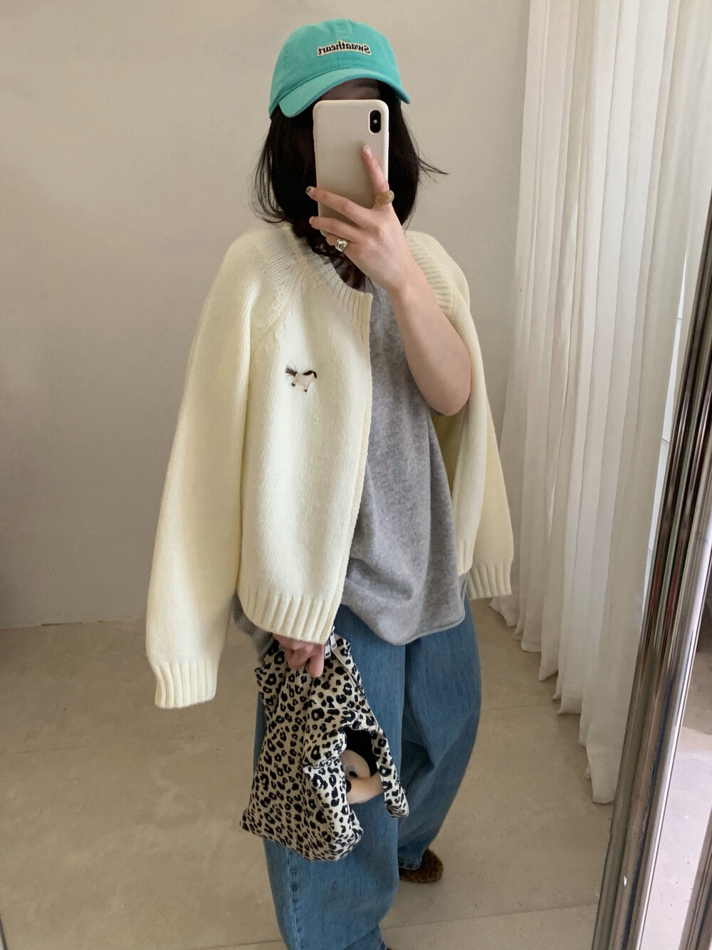 // 可愛動物刺繡上下拉鍊CD