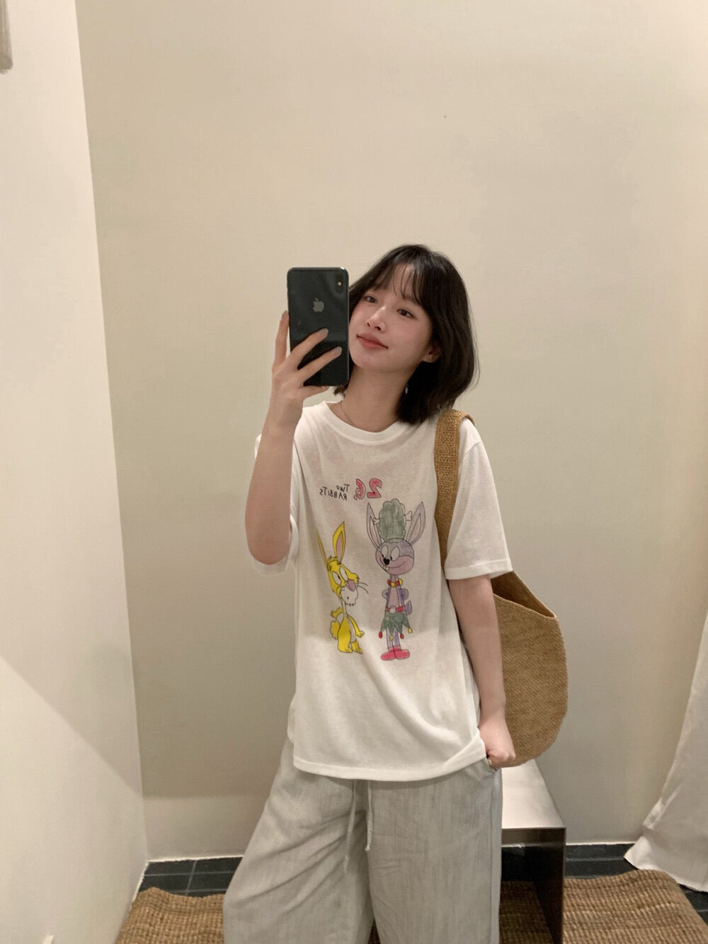 // 可愛卡通印花短袖TEE